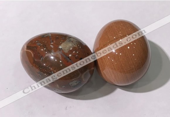 CDN1397 35*45mm egg-shaped brecciated jasper decorations wholesale