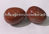 CDN1398 35*45mm egg-shaped red jasper decorations wholesale