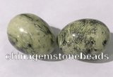 CDN1407 35*45mm egg-shaped yellow jasper decorations wholesale