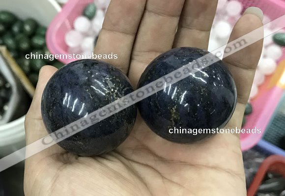 CDN15 40mm round pyrite gemstone decorations wholesale