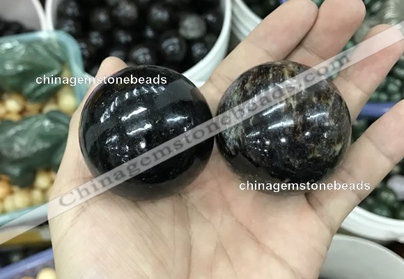 CDN26 45mm round natural astrophyllite gemstone decorations