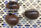 CDN310 30*40mm egg-shaped mahogany obsidian decorations wholesale