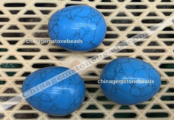 CDN316 30*40mm egg-shaped imitation turquoise decorations wholesale