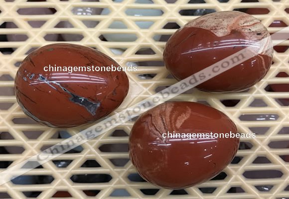 CDN319 30*40mm egg-shaped red jasper decorations wholesale