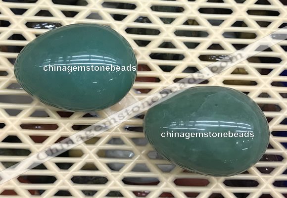 CDN337 35*50mm egg-shaped green aventurine decorations wholesale