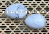 CDN341 35*50mm egg-shaped white howlite decorations wholesale