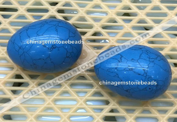 CDN343 35*50mm egg-shaped imitation turquoise decorations wholesale