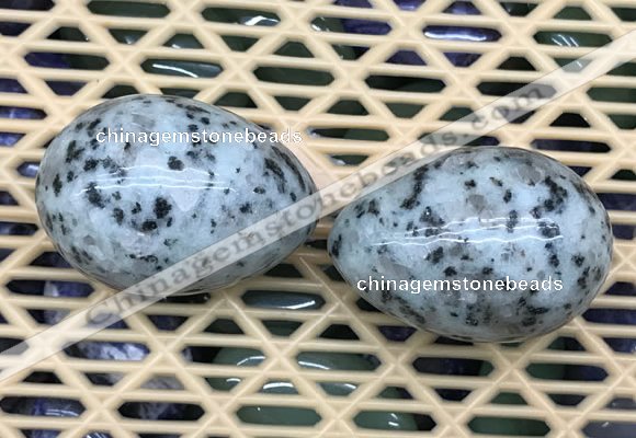 CDN349 35*50mm egg-shaped sesame jasper decorations wholesale