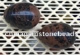 CDN356 35*50mm egg-shaped mahogany obsidian decorations wholesale