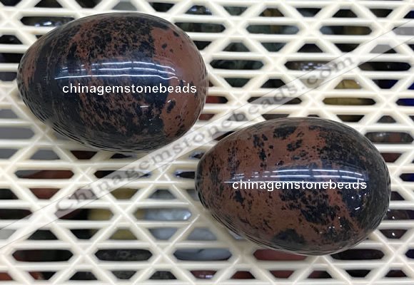 CDN356 35*50mm egg-shaped mahogany obsidian decorations wholesale