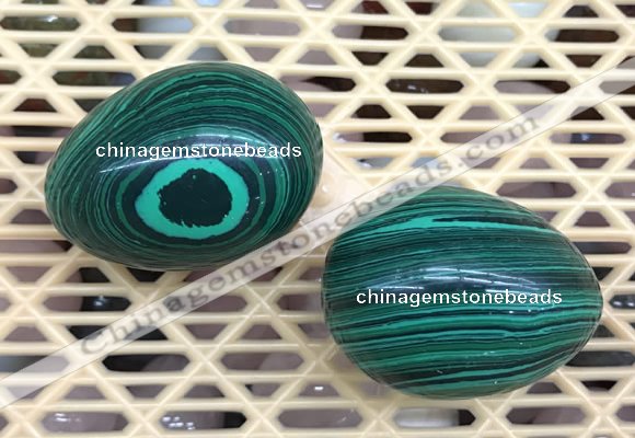 CDN364 35*50mm egg-shaped imitation malachite decorations wholesale