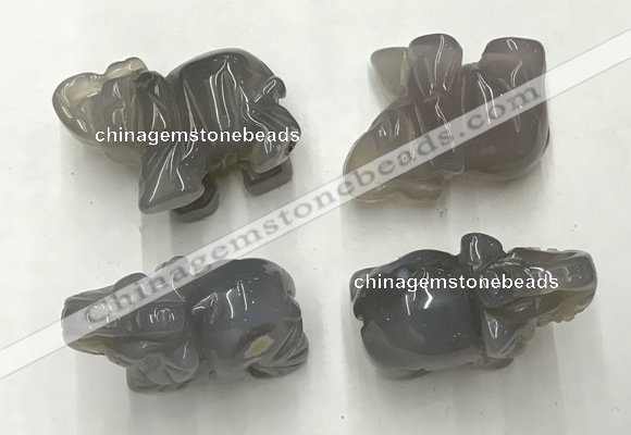 CDN386 20*40*30mm elephant grey agate decorations wholesale