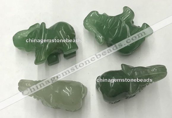 CDN387 20*40*30mm elephant green aventurine decorations wholesale