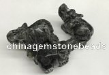 CDN405 25*50*35mm elephant black labradorite decorations wholesale