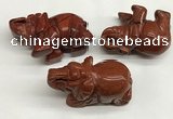 CDN411 25*50*35mm elephant red jasper decorations wholesale