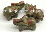 CDN413 25*50*35mm elephant unakite decorations wholesale