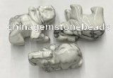 CDN416 25*50*35mm elephant white howlite decorations wholesale