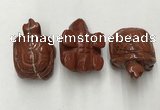 CDN440 28*45*22mm turtle red jasper decorations wholesale