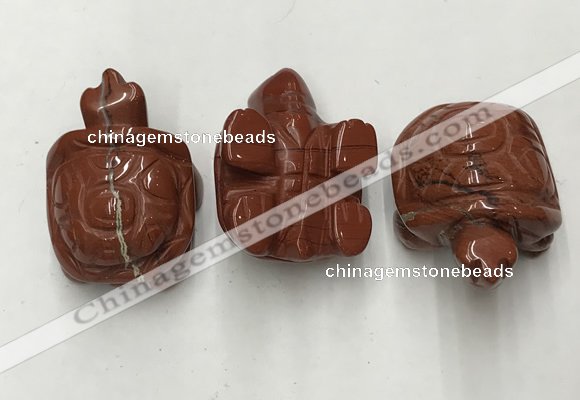 CDN440 28*45*22mm turtle red jasper decorations wholesale