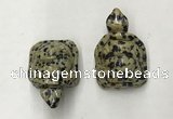 CDN441 28*45*22mm turtle dalmatian jasper decorations wholesale