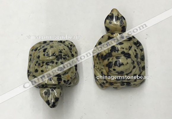 CDN441 28*45*22mm turtle dalmatian jasper decorations wholesale