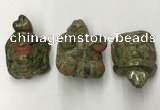 CDN442 28*45*22mm turtle unakite decorations wholesale