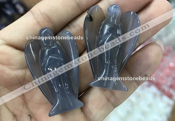 CDN474 30*40mm angel grey agate decorations wholesale