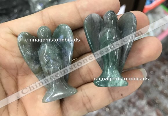 CDN475 30*40mm angel moss agate decorations wholesale