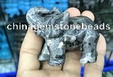 CDN518 33*65*45mm elephant black labradorite decorations wholesale