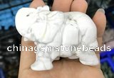 CDN532 35*80*55mm elephant white howlite decorations wholesale