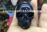 CDN553 35*50*40mm skull blue goldstone decorations wholesale