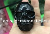 CDN554 35*50*40mm skull black agate decorations wholesale