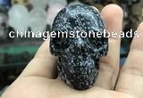 CDN555 35*50*40mm skull snowflake obsidian decorations wholesale