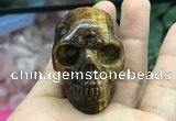 CDN559 35*50*40mm skull yellow tiger eye decorations wholesale