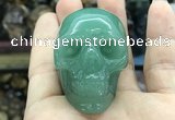 CDN563 35*50*40mm skull green aventurine decorations wholesale