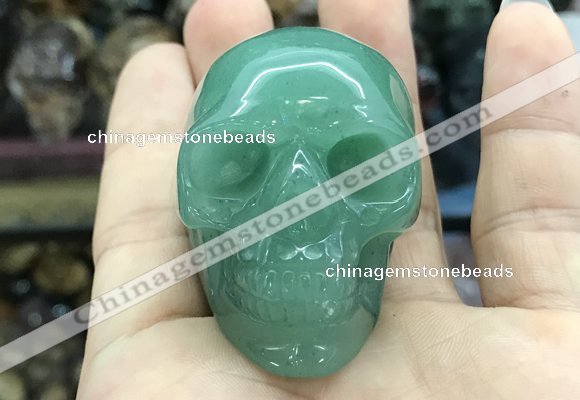 CDN563 35*50*40mm skull green aventurine decorations wholesale