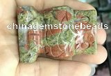 CDN578 35*50mm owl unakite decorations wholesale