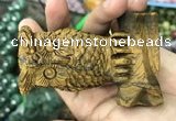 CDN587 50*80mm owl yellow tiger eye decorations wholesale