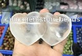 CDN590 50*90mm double heart white crystal decorations wholesale