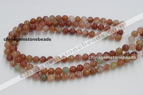 CDQ02 15.5 inches 10mm round natural red quartz beads wholesale