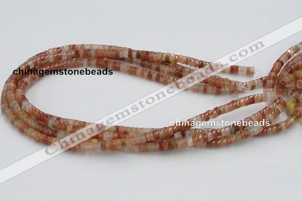 CDQ03 15.5 inches 3*6mm rondelle natural red quartz beads wholesale