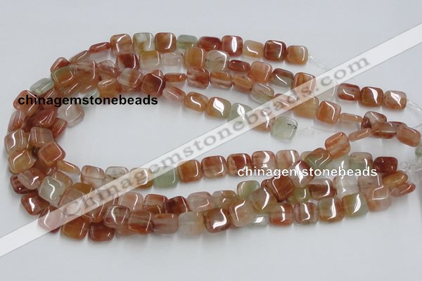 CDQ06 15.5 inches 12*12mm square natural red quartz beads wholesale