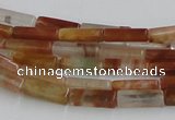 CDQ08 15.5 inches 4*13mm rectangle natural red quartz beads wholesale