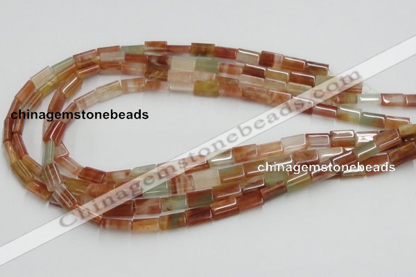 CDQ09 15.5 inches 8*12mm rectangle natural red quartz beads wholesale