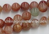 CDQ14 15.5 inches 12mm round natural red quartz beads wholesale