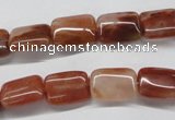 CDQ19 15.5 inches 8*10mm rectangle natural red quartz beads wholesale