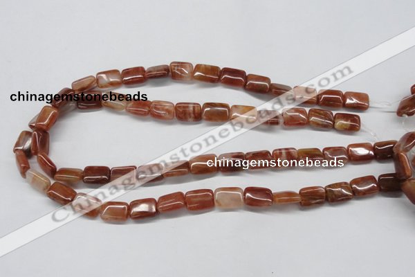 CDQ20 15.5 inches 10*14mm rectangle natural red quartz beads wholesale