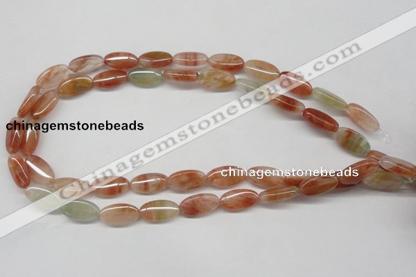 CDQ24 15.5 inches 10*17mm oval natural red quartz beads wholesale