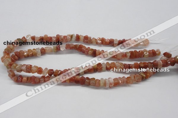 CDQ28 15.5 inches 7*10mm nugget natural red quartz beads