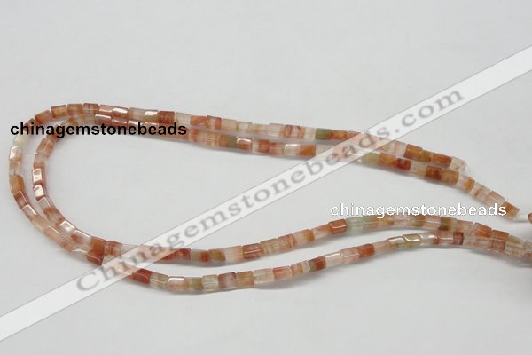 CDQ34 15.5 inches 4*6mm cuboid natural red quartz beads wholesale